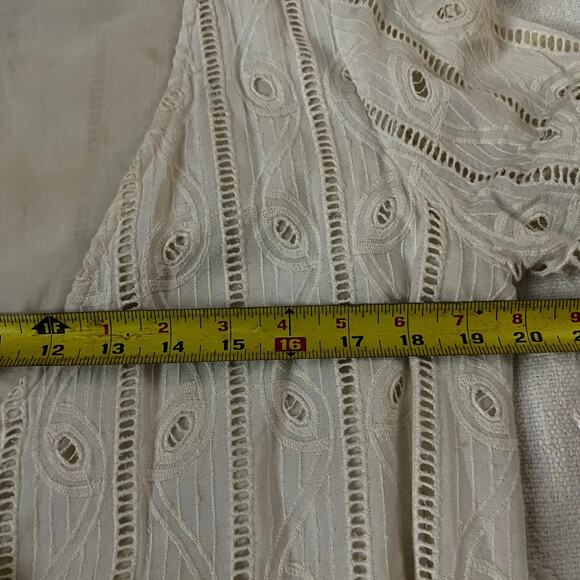 Tularosa Rocky Embroidered Eyelet Lace Wrap Around Tie Bodice Mini Dress - Picture 7 of 8